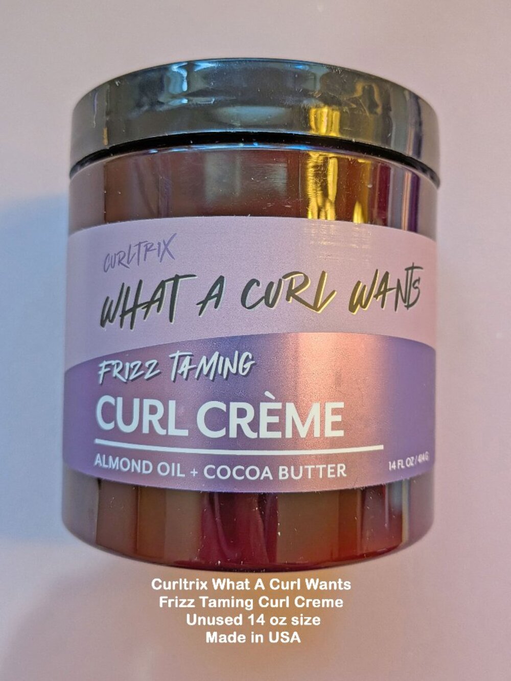 Curltrix What A Curl Wants Frizz Taming Curl Creme 14 oz size, unopen, Made USA